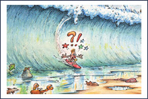 SHORE BREAK CARTOON by cartoonist Nick Lyons